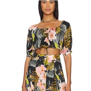 Favorite Daughter Anywhere With You Floral Crop Top - M (New)